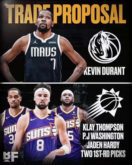 和歐文濃眉組三巨？美媒：獨行俠可用克萊+PJ+哈迪+倆首輪去換KD